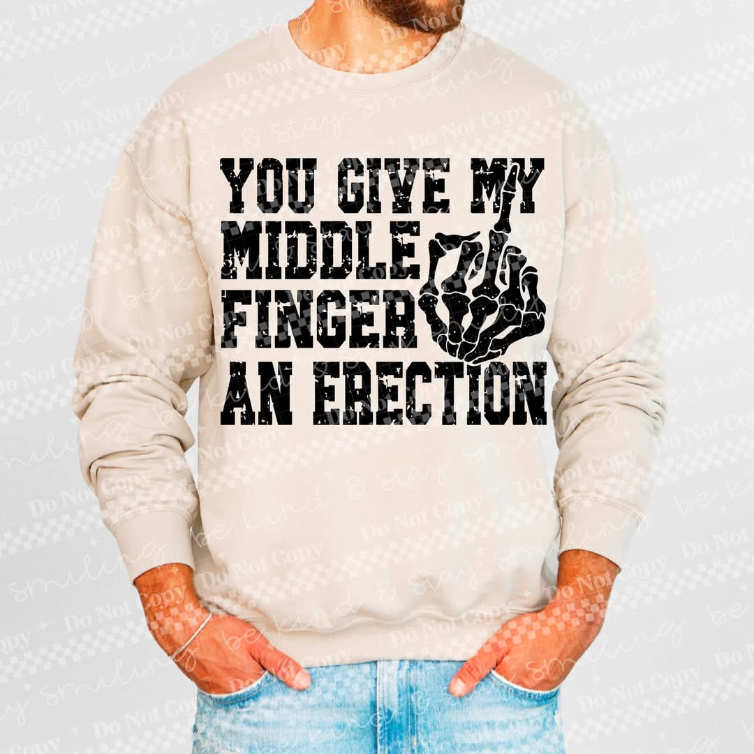 You give my middle finger an erection - DTF TRANSFER (NSFW Snarky Collab HWDxCML)