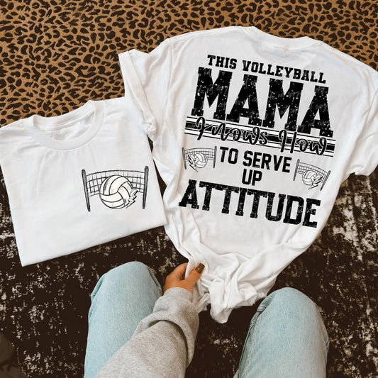 Volleyball Mama Attitude-DTF TRANSFER (VDS)