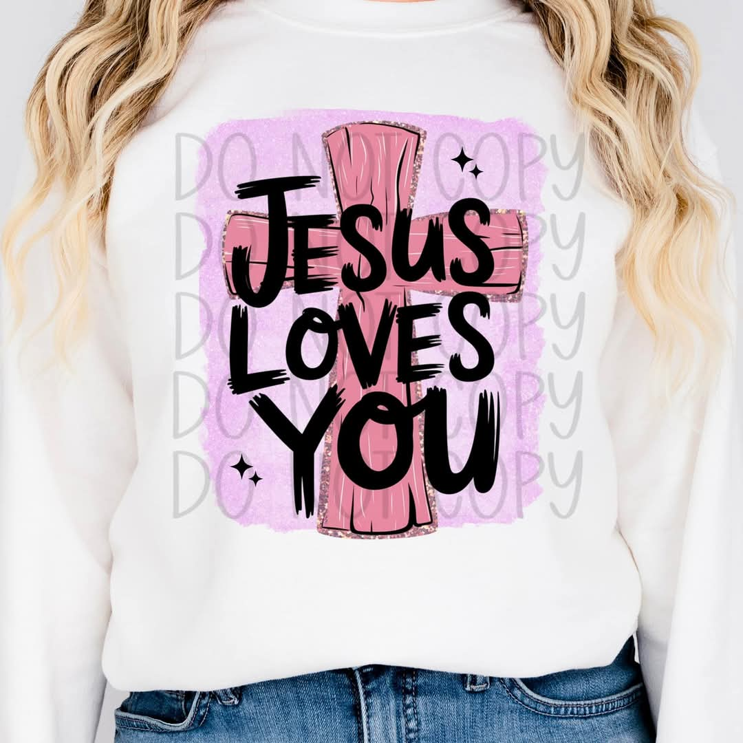 Jesus loves you-DTF TRANSFER (FDC MR25)