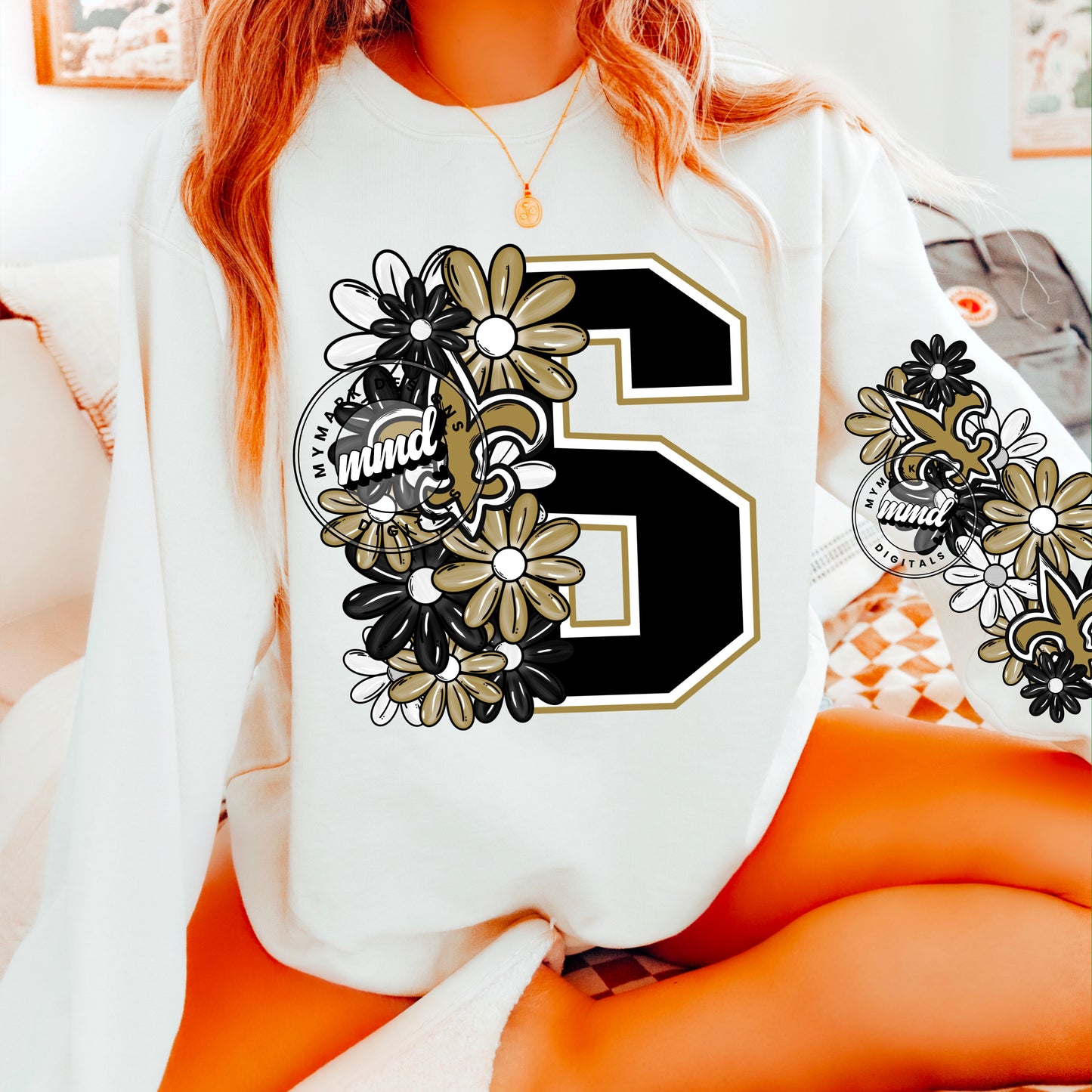 Saints - DTF TRANSFER (floral letters & skellies & sleeves MMD)