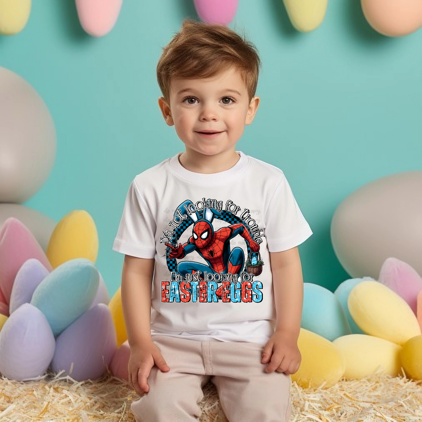 I'm Just Looking For Easter Eggs ; DTF TRANSFER (Kids Easter Collab TED/CST)