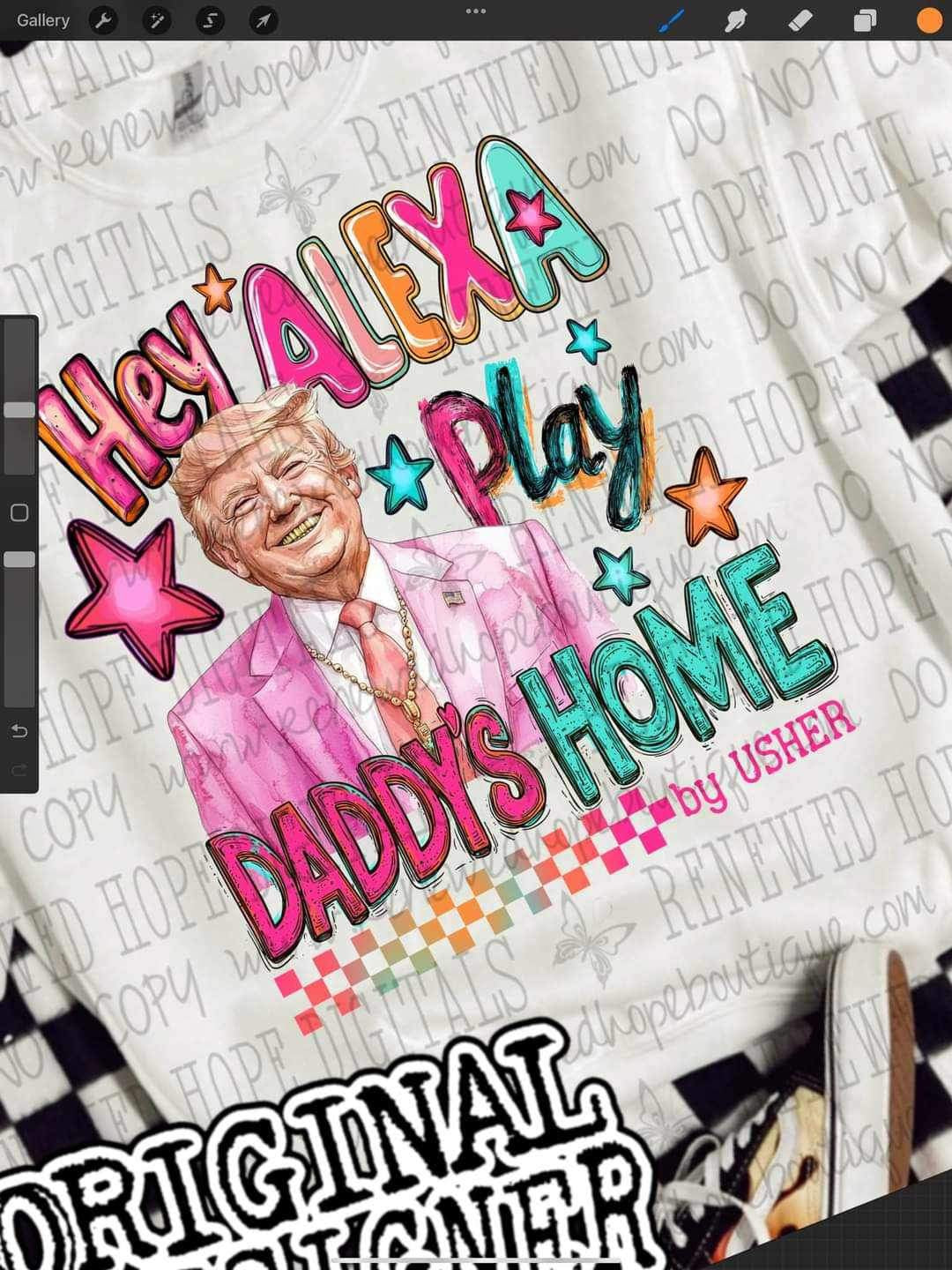 Hey Alexa play daddy’s home - DTF TRANSFER (RHD/T)