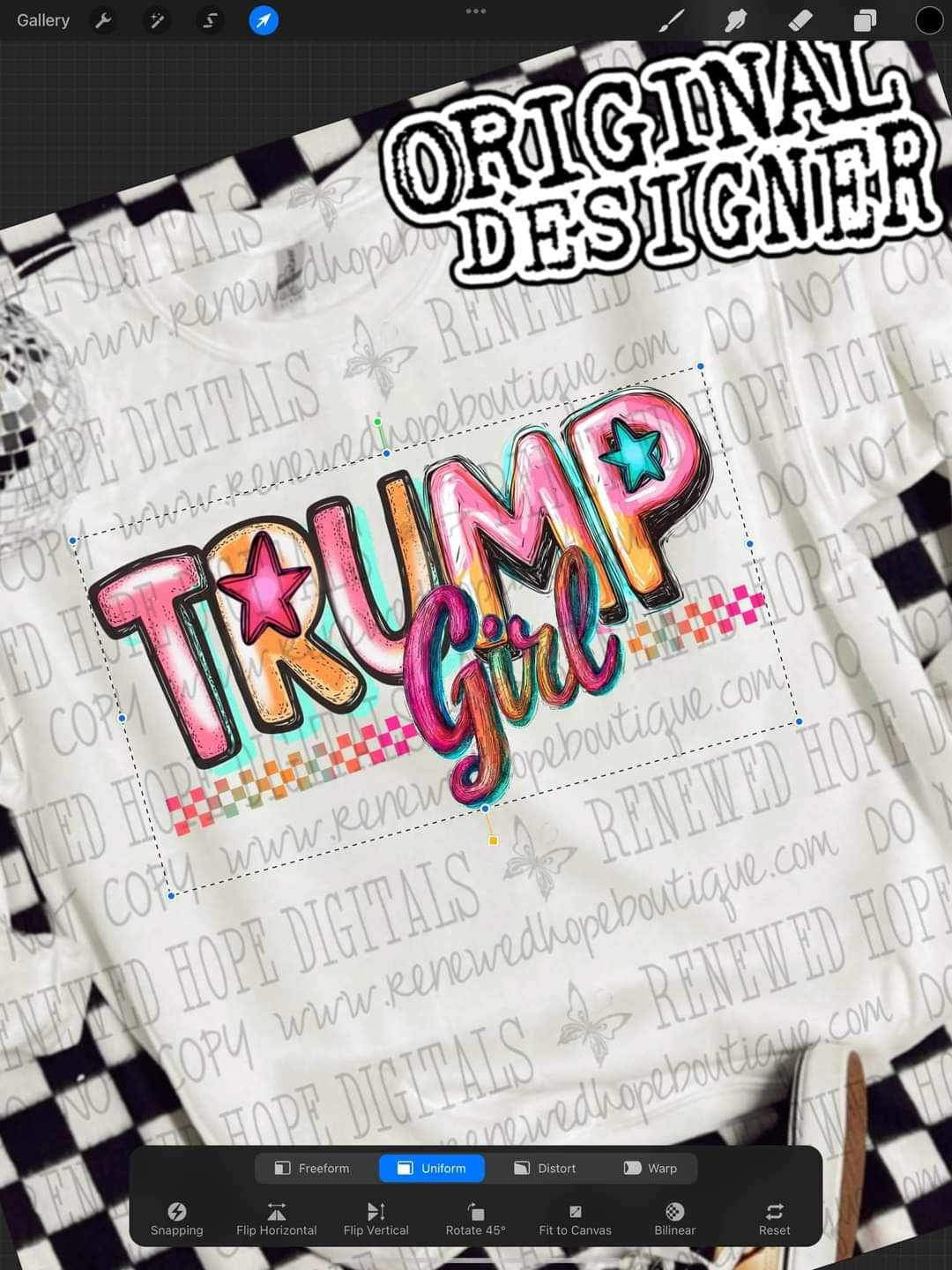 Trump Girl  - DTF TRANSFER (RHD/T)