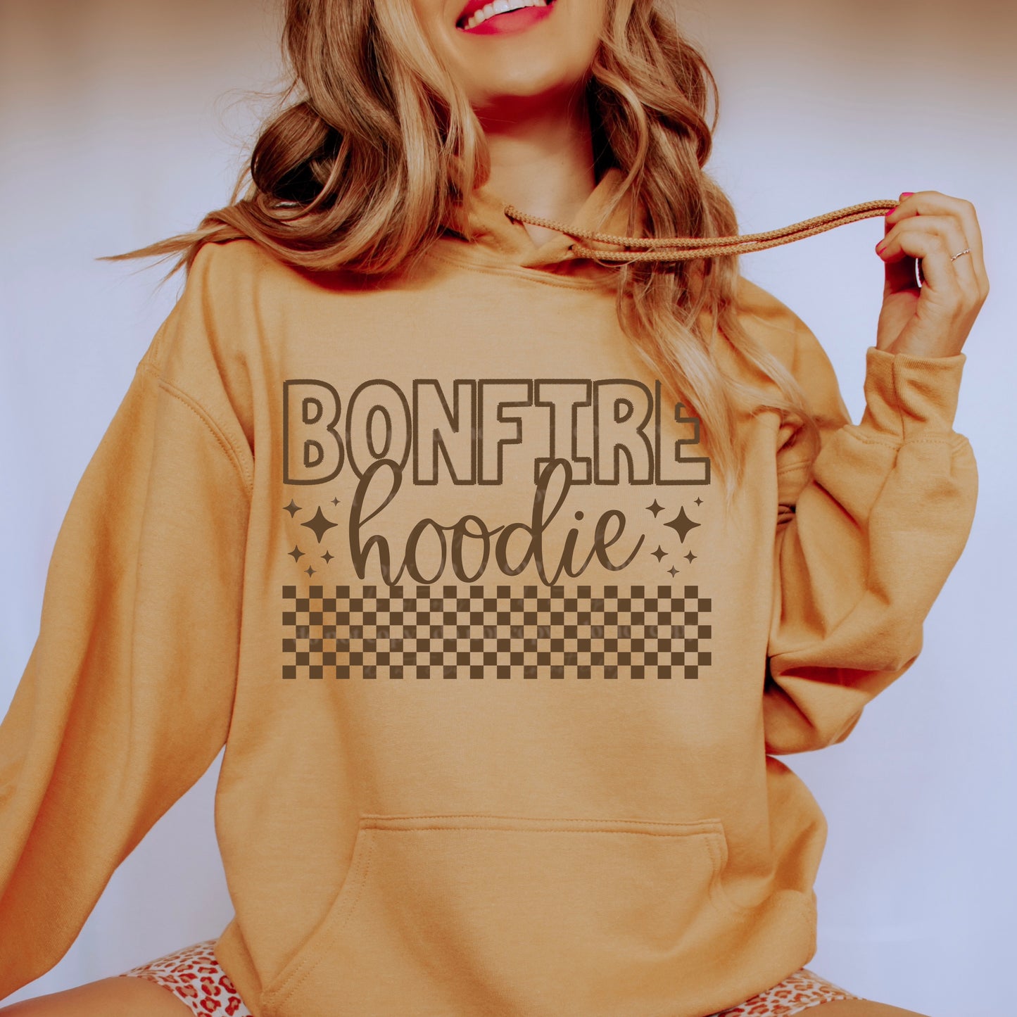 Bonfire Hoodie with stars - DTF TRANSFER