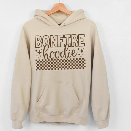 Bonfire Hoodie checkered - DTF TRANSFER