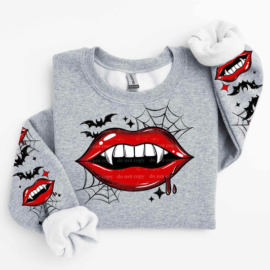 Vampire teeth w/webs w/ or w/o sleeves - DTF TRANSFER - (CSC)