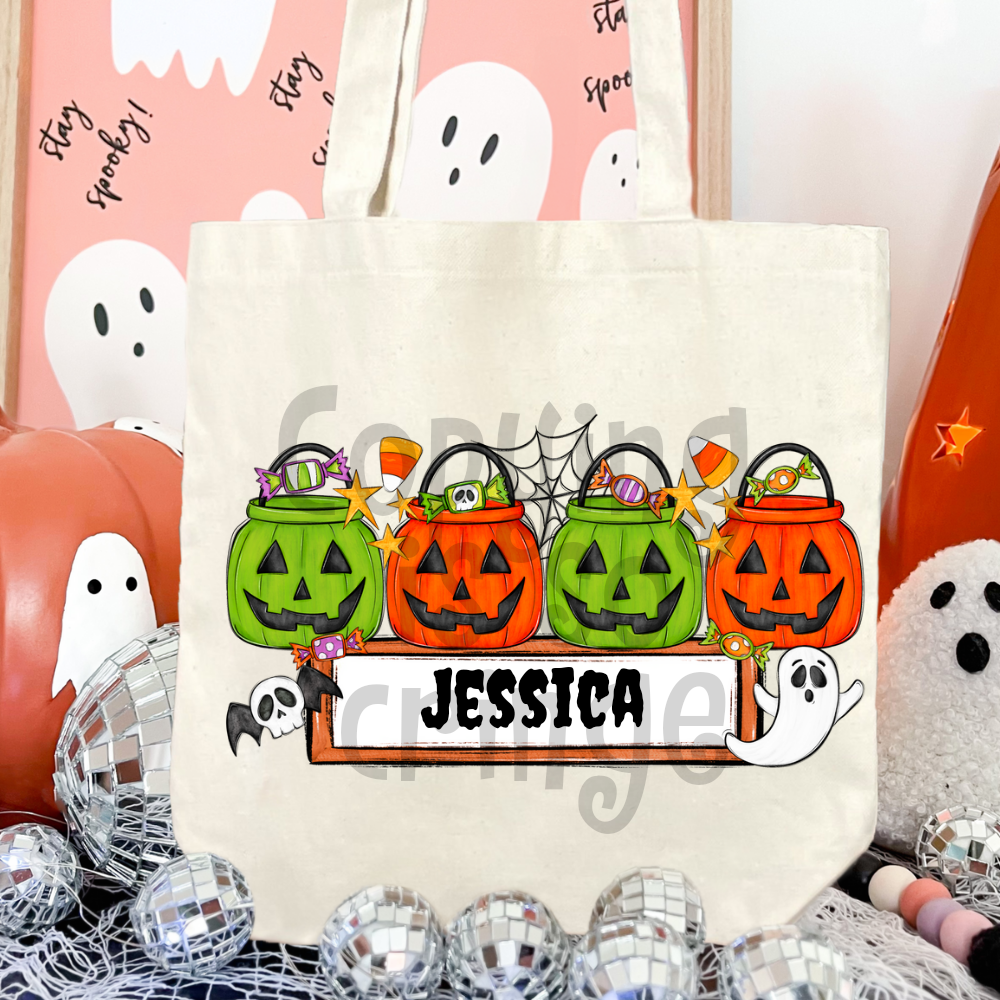 Customizable kids Halloween buckets - DTF TRANSFER (FDC)