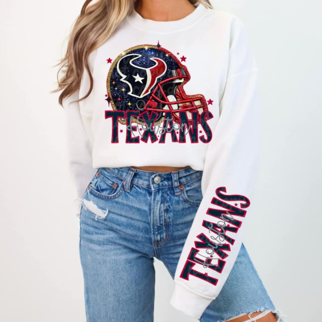 Texans w/ or w/o sleeves - DTF TRANSFER - (VDS)