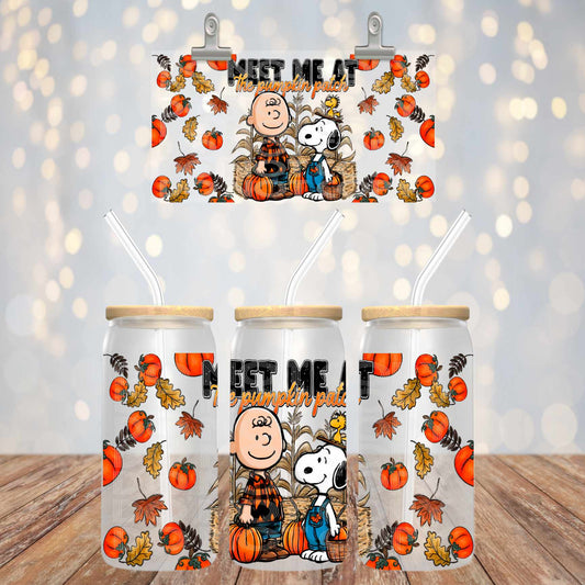 Meet Me At The Pumpkin Patch - UV dtf wrap 16oz libbey : TED