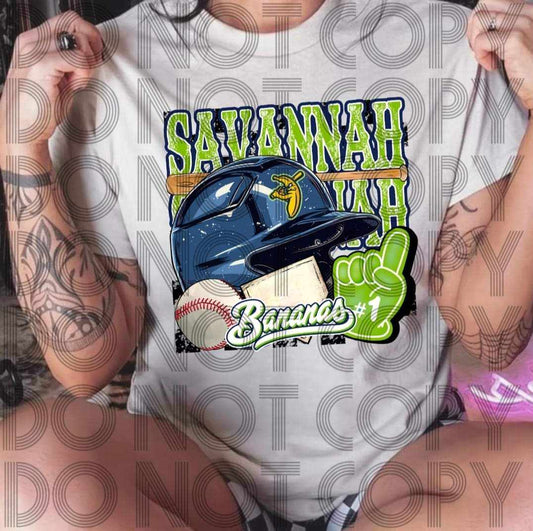 Savannah Bananas Baseball - DTF TRANSFER (RHD)