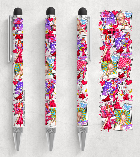 Roger and Jessica ; UV DTF pen wrap (AGCM)