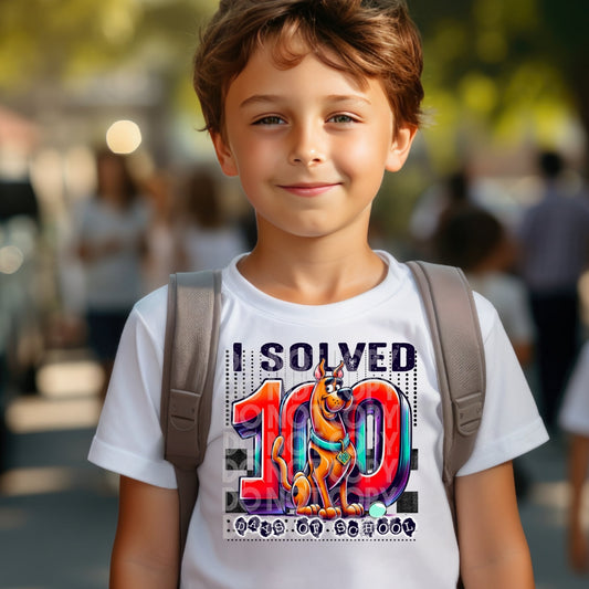 I Solved 100 Days - DTF TRANSFER 100 Days Of School (SSDD)