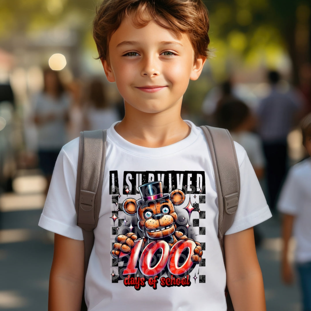 I Survived 100 Days Freddy - DTF TRANSFER 100 Days Of School (SSDD)