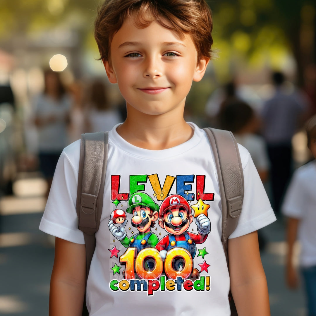 Level 100 Completed - DTF TRANSFER 100 Days Of School (SSD)