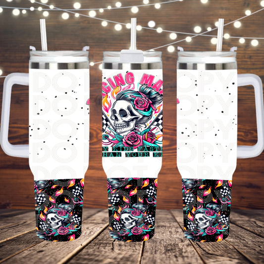 Racing Mama ; UV DTF 40OZ TUMBLER Wraps (top & bottom) (TED)