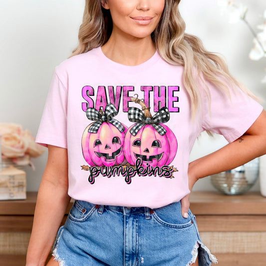 Save the pumpkins pink breast cancer - DTF TRANSFER (SSDD)