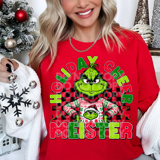 Holiday Cheer Meister Grouch - DTF TRANSFER (PHDC O24)