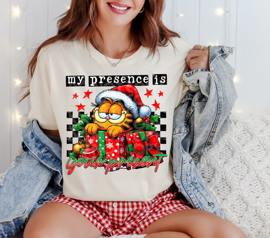 My presence is your present Garfield - DTF TRANSFER (PHDC O24)