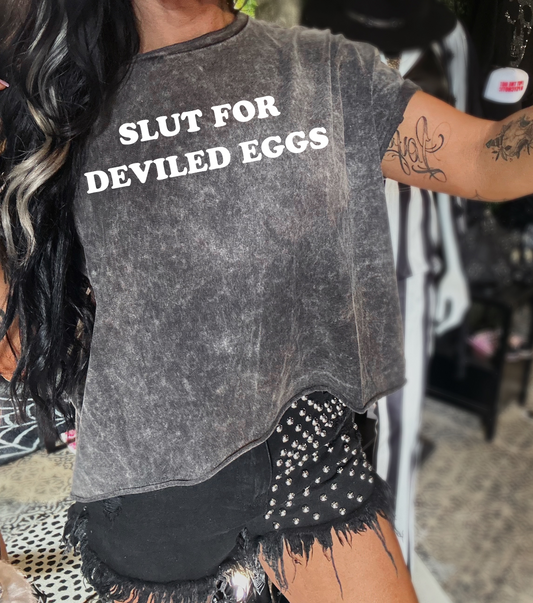 Slut for deviled eggs WHITE  - DTF TRANSFER