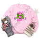 Custom text pink grouch hands heart - DTF TRANSFER ONLY (WRS)