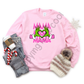 Custom text pink grouch hands heart - DTF TRANSFER ONLY (WRS)