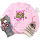 Custom text pink grouch hands heart - DTF TRANSFER ONLY (WRS)