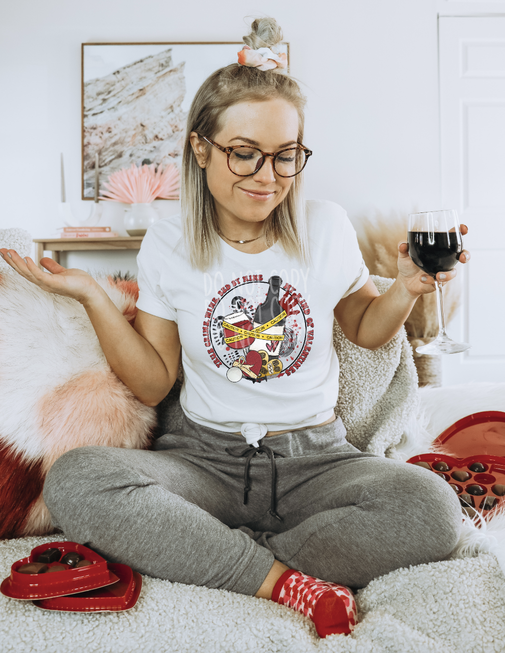 True crime, wine, bed by 9 - DTF TRANSFER (TED/LDC)