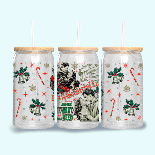 It's a wonderful life - UV dtf wrap 16oz libbey : (Holiday kickoff Collab)