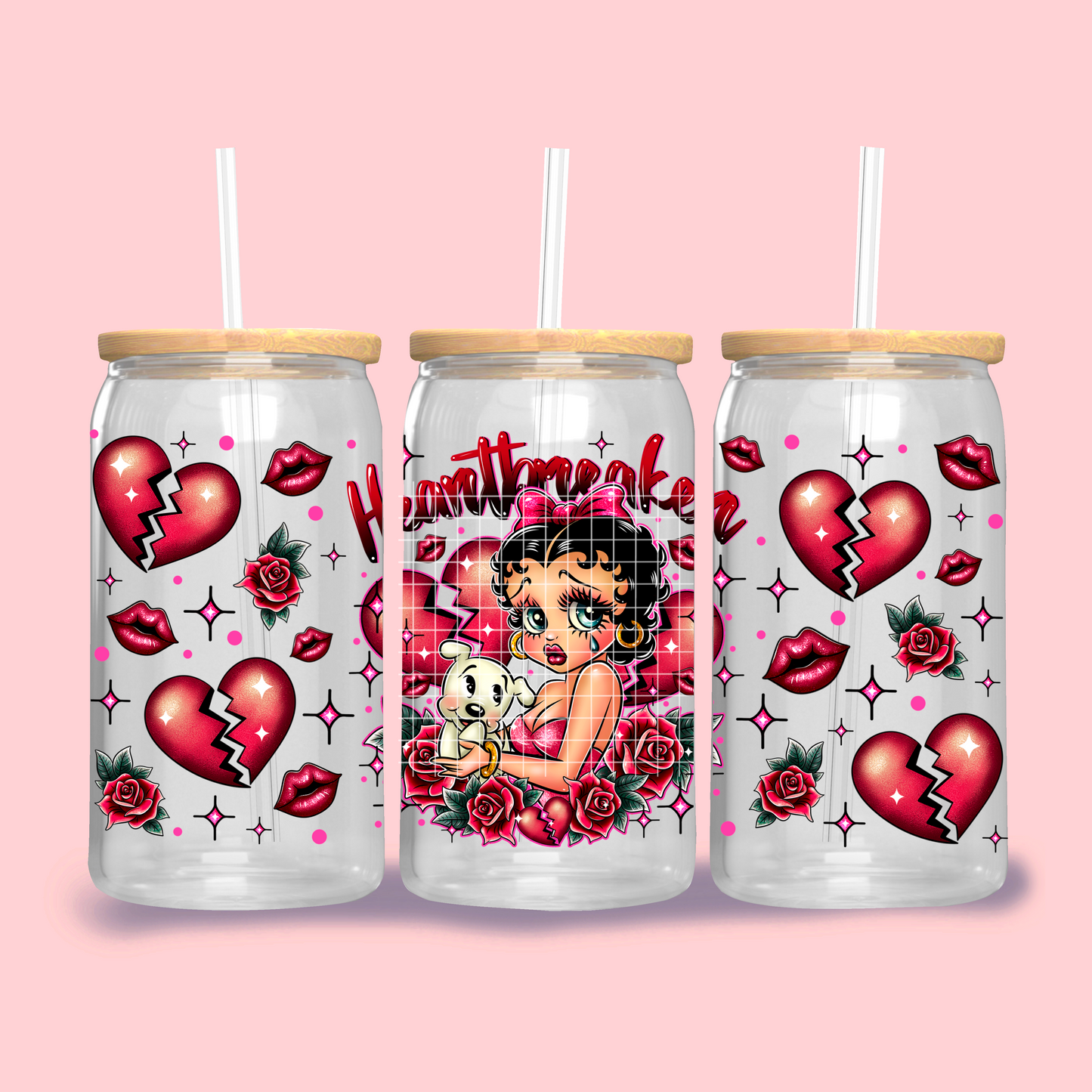 Heartbreaker Betty - UV dtf wrap 16oz libbey : AGCM/GDD