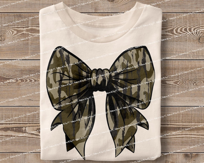 Camo bow - DTF TRANSFER