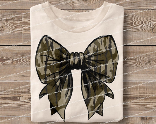 Camo bow - DTF TRANSFER