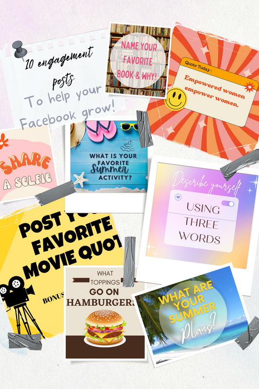 10 Facebook engagement post bundle