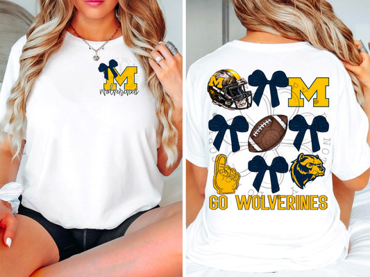 Wolverines - DTF TRANSFER - Sports Bows drop (FDC)