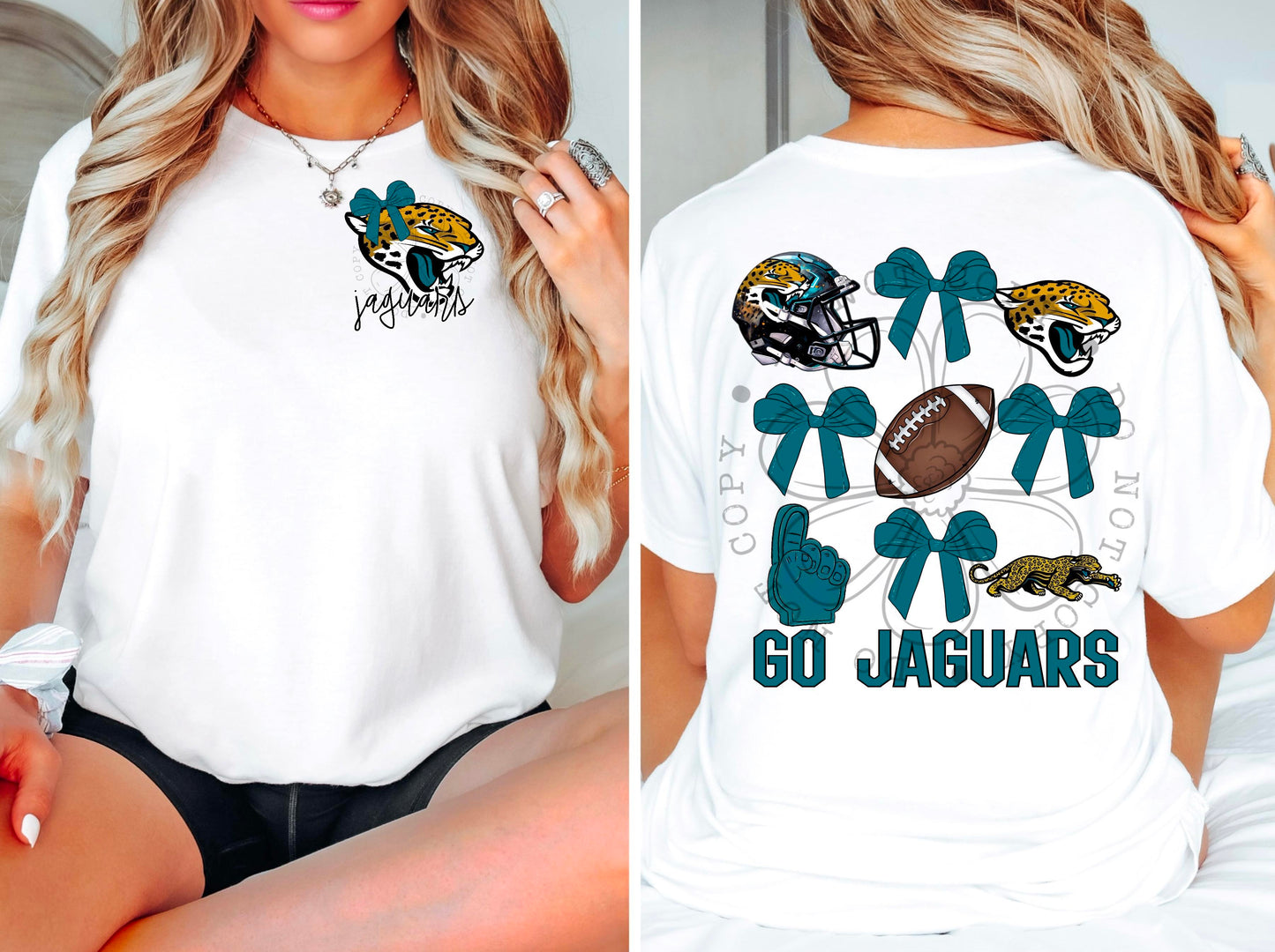 Jaguars - DTF TRANSFER - Sports Bows drop (FDC)