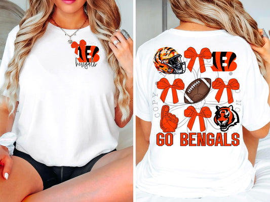 Bengals - DTF TRANSFER - Sports Bows drop (FDC)