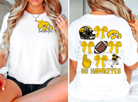 Hawkeyes - DTF TRANSFER - Sports Bows drop (FDC)