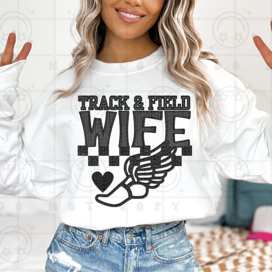 Track and field Wife-DTF TRANSFER (HWD/F25)