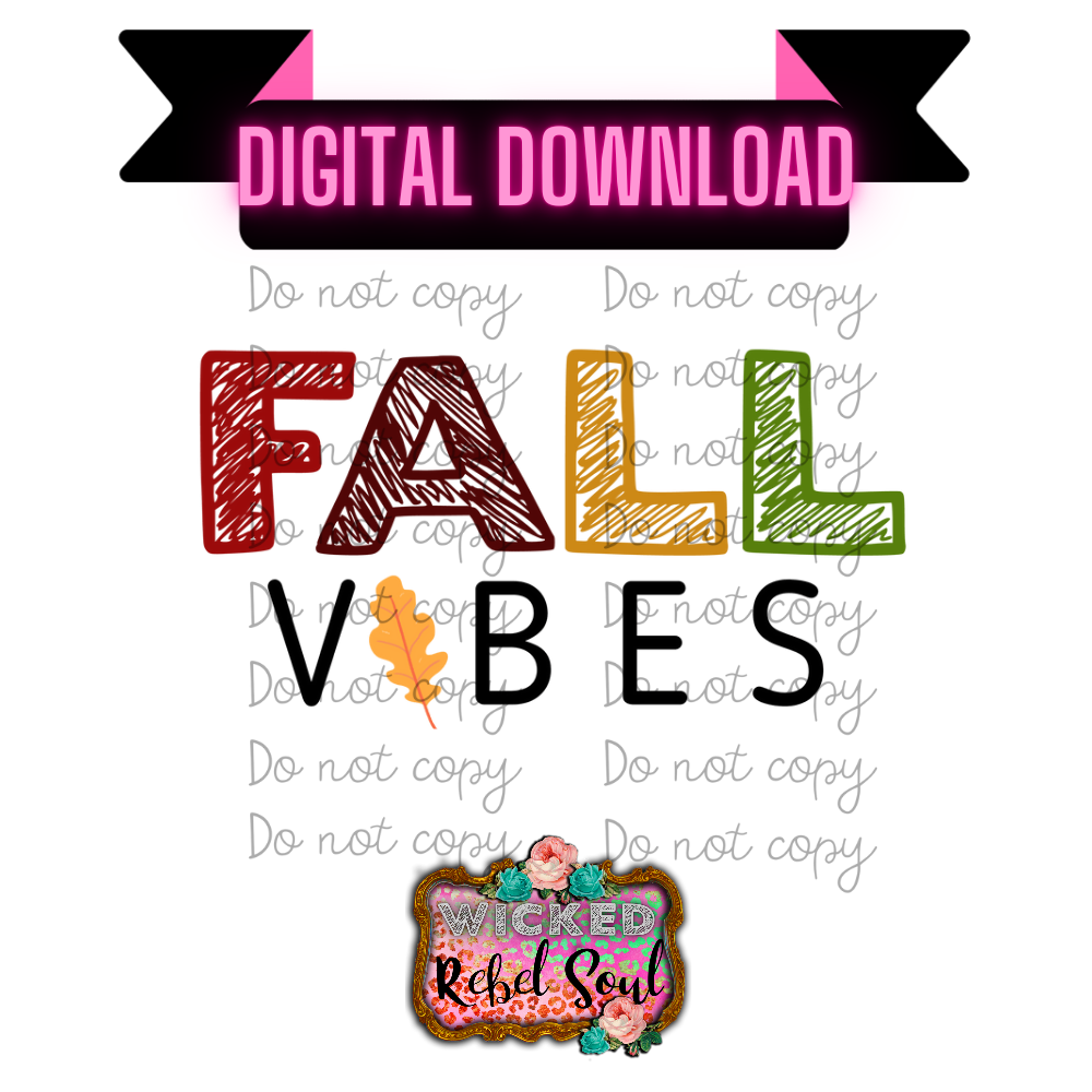 Fall Vibes Leafy PNG