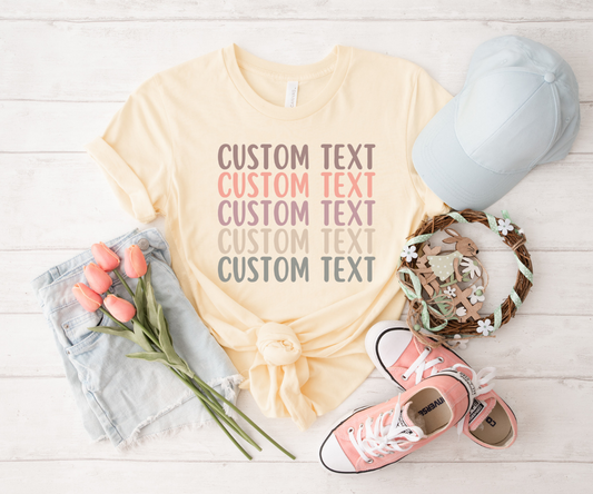 Custom personalized repeating words occupation or name TRANSFER ONLY