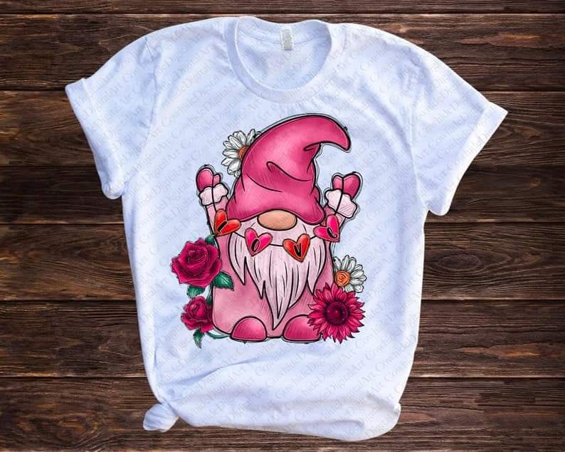 Cute Valentine Gnome TRANSFER ONLY